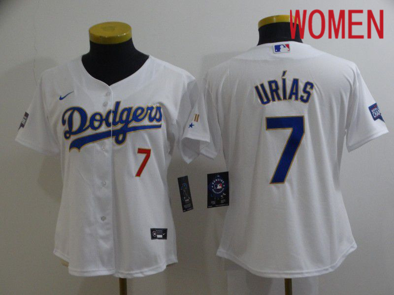 Women Los Angeles Dodgers #7 Urias White Game 2021 Nike MLB Jersey->los angeles dodgers->MLB Jersey